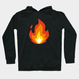 Fire Icon Illustration Flames Hot Hoodie